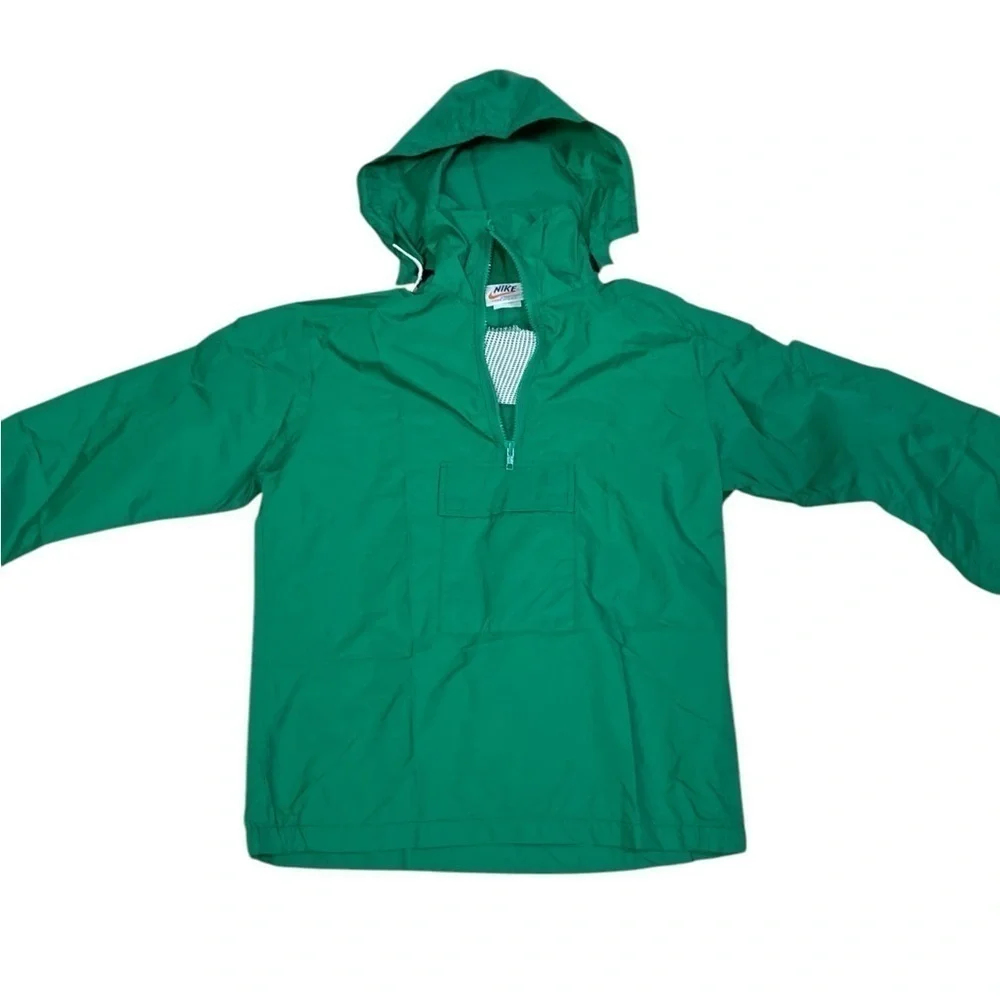 Nike Vintage 70s 80s Half Zip Pullover Windbreaker Jacket Green Small White Tag